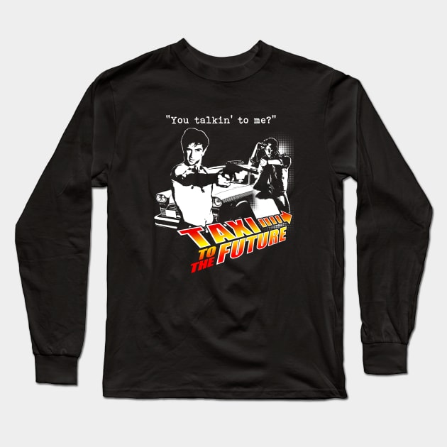 Taxi to the Future Long Sleeve T-Shirt by streetphantom